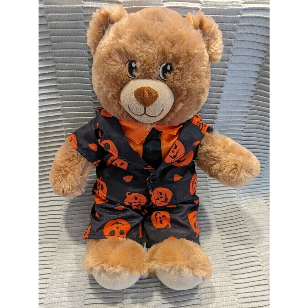 Build A Bear BAB with Rare Halloween Pumpkin Pajamas Outfit